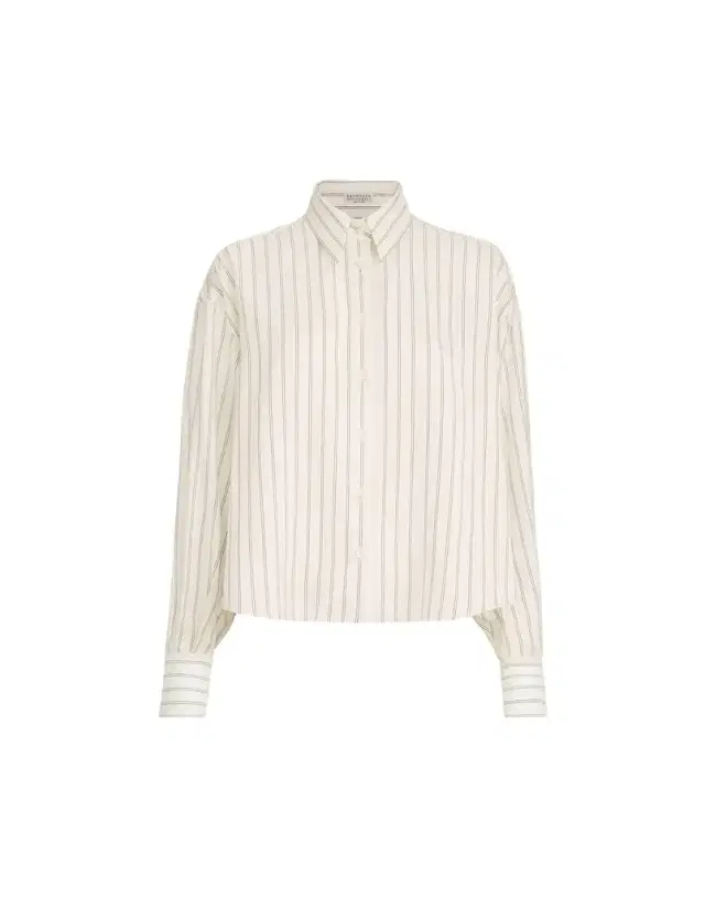 Silk poplin shirt