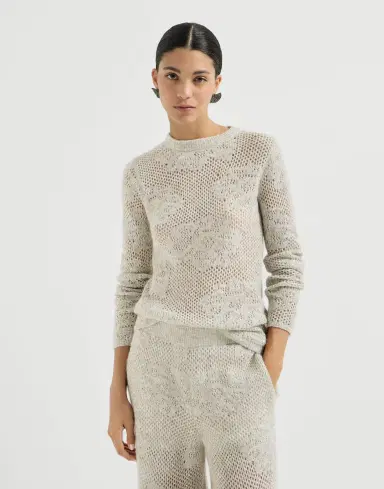 Brunello Cucinelli Lace flowers sweater | Thumbnail 2 Brunello Cucinelli Lace flowers sweater | Thumbnail 2