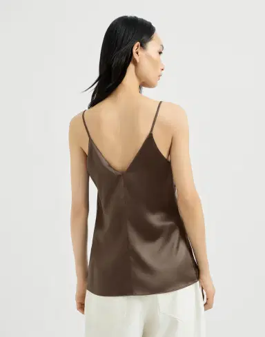 Brunello Cucinelli Stretch silk satin camisole | Thumbnail 3 Brunello Cucinelli Stretch silk satin camisole | Thumbnail 3