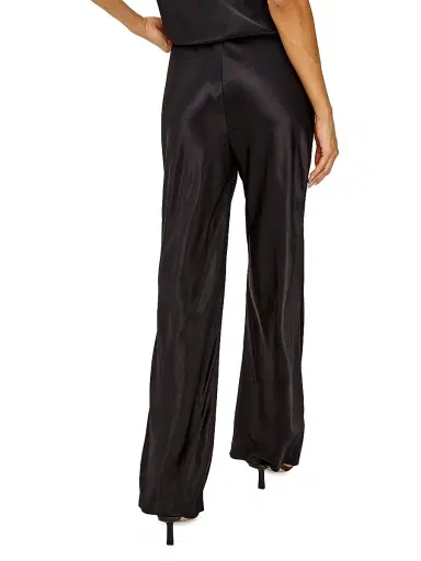 RAILS Women's Silvi Satin High-Rise Pants - Black - Size Large | Thumbnail 4