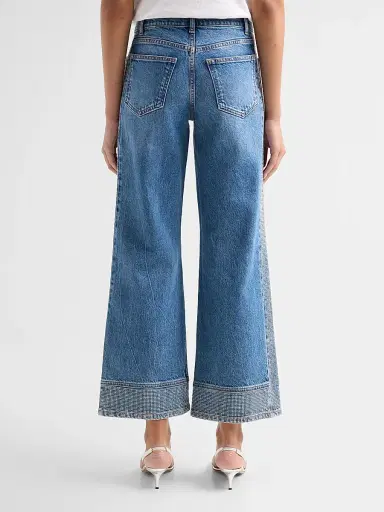 Ramy Brook Women's Leah Rhinestone-Embellished Straight Jeans | Thumbnail 3 Ramy Brook Women's Leah Rhinestone-Embellished Straight Jeans | Thumbnail 3