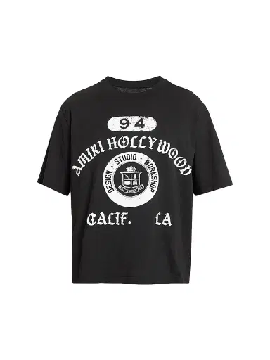 AMIRI Men's Collegiate Logo Boxy T-Shirt | Thumbnail 1