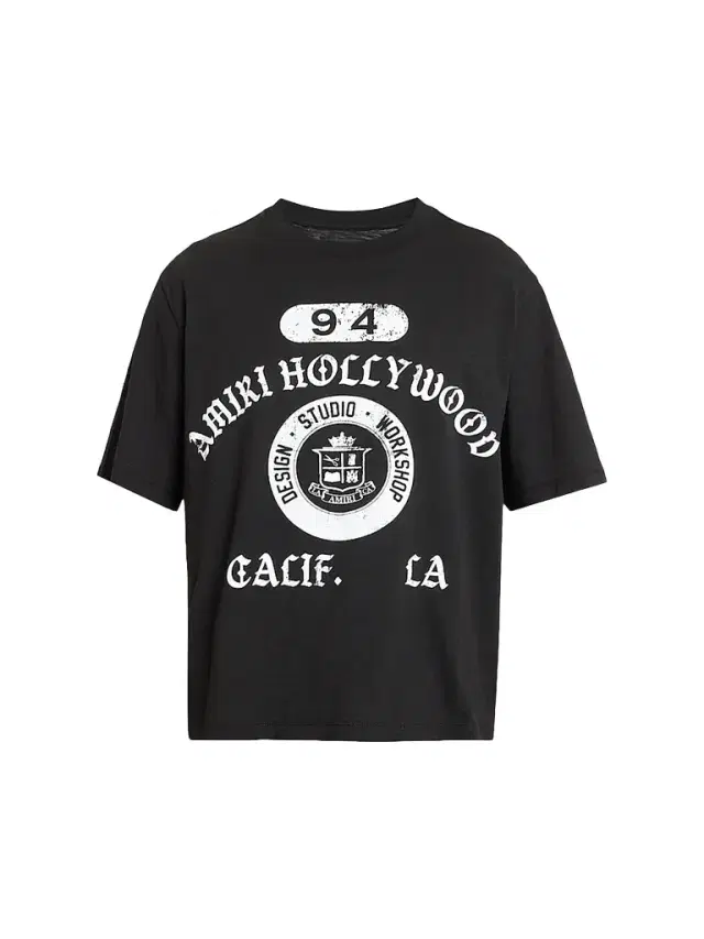 AMIRI Men's Collegiate Logo Boxy T-Shirt