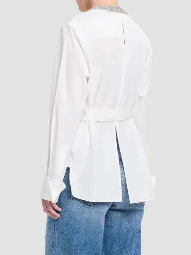 TWP Women's Crystal-Embellished Tie-Waist Top | Thumbnail 3 TWP Women's Crystal-Embellished Tie-Waist Top | Thumbnail 3