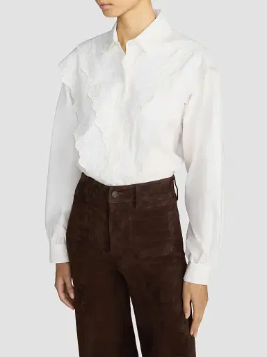 Frame Women's The Poplin Equestrian Shirt | Thumbnail 4 Frame Women's The Poplin Equestrian Shirt | Thumbnail 4