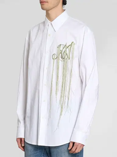 Dries Van Noten Men's Caper Embellished Cotton Poplin Shirt | Thumbnail 4