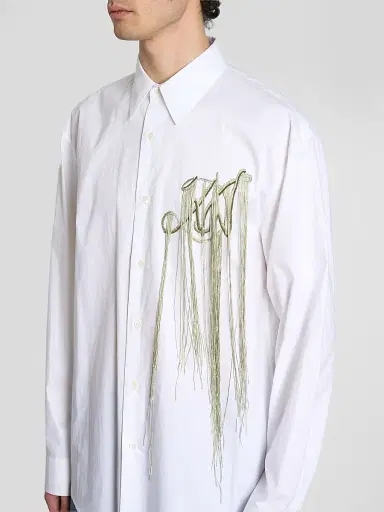 Dries Van Noten Men's Caper Embellished Cotton Poplin Shirt | Thumbnail 5