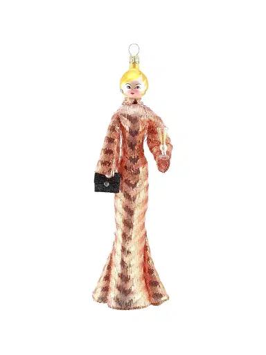 De Carlini Soffieria Fashionista In High Neck Gown Glass Ornament | Thumbnail 1 De Carlini Soffieria Fashionista In High Neck Gown Glass Ornament | Thumbnail 1