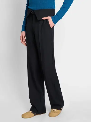 Dries Van Noten Men's Preston Belted Wool Trousers | Thumbnail 4 Dries Van Noten Men's Preston Belted Wool Trousers | Thumbnail 4