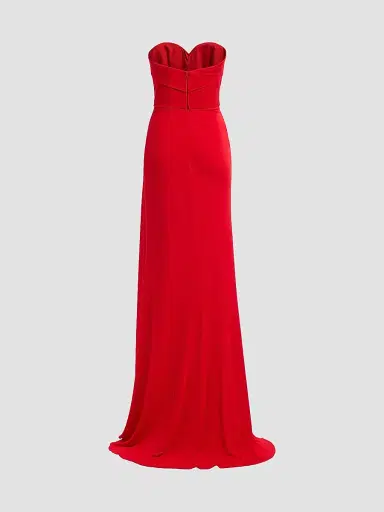 Elie Saab Women's Strapless Draped Jersey Gown | Thumbnail 4 Elie Saab Women's Strapless Draped Jersey Gown | Thumbnail 4