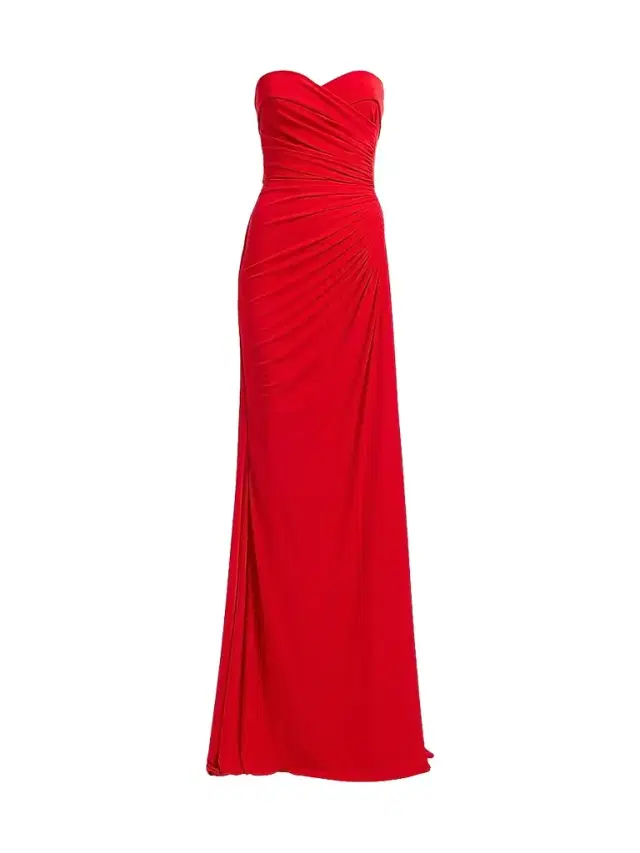 Elie Saab Women's Strapless Draped Jersey Gown