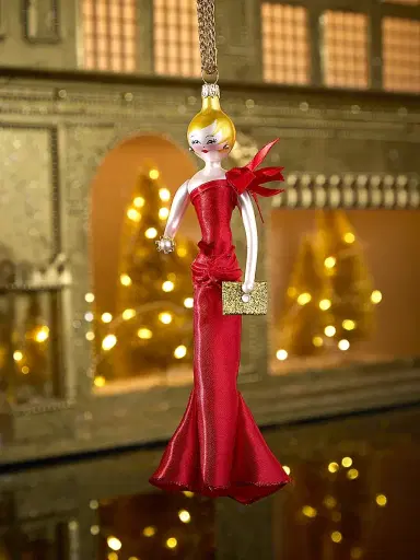 De Carlini Soffieria Fashionista In Gown Glass Ornament | Thumbnail 1 De Carlini Soffieria Fashionista In Gown Glass Ornament | Thumbnail 1
