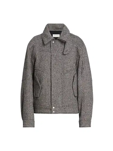 Dries Van Noten Men's Tweed Wool Zip-Front Jacket | Thumbnail 1 Dries Van Noten Men's Tweed Wool Zip-Front Jacket | Thumbnail 1