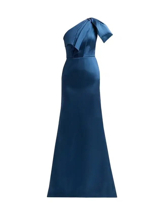 THEIA Women's Cathy One-Shoulder Bow Gown - Shadow Petal - Size 16
