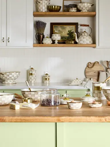 MacKenzie-Childs Mocha Check Tea Kettle | Thumbnail 6