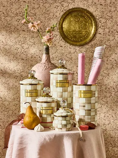 MacKenzie-Childs Mocha Check Medium Canister | Thumbnail 5