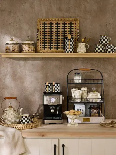 MacKenzie-Childs Mocha Check Tea Kettle | Thumbnail 5