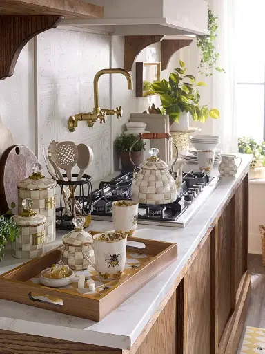 MacKenzie-Childs Mocha Check Tea Kettle | Thumbnail 7