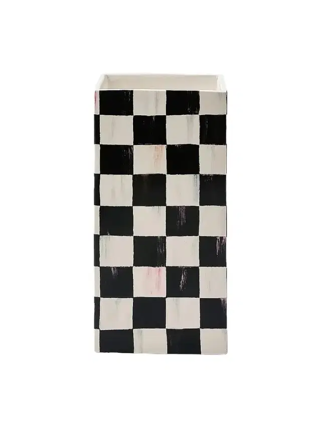 MacKenzie-Childs Courtly Check Pillar Vase