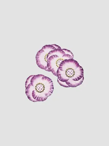 MacKenzie-Childs Pansy Party Ceramic Dessert Plates 4-Piece Set | Thumbnail 2 MacKenzie-Childs Pansy Party Ceramic Dessert Plates 4-Piece Set | Thumbnail 2