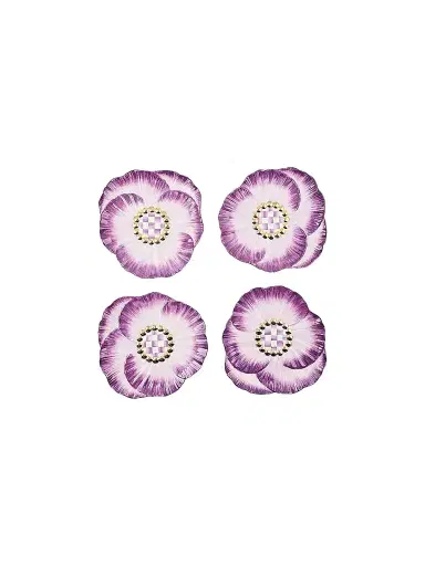 MacKenzie-Childs Pansy Party Ceramic Dessert Plates 4-Piece Set | Thumbnail 1 MacKenzie-Childs Pansy Party Ceramic Dessert Plates 4-Piece Set | Thumbnail 1