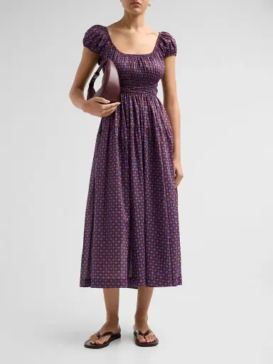 DÔEN Women's Quinelle Printed Midi Dress | Thumbnail 2