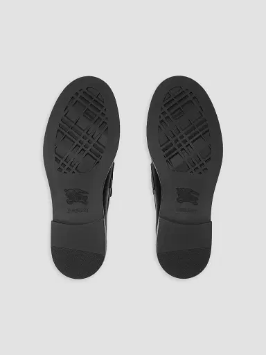 Burberry Men's Pembroke Checked Leather Loafers | Thumbnail 5 Burberry Men's Pembroke Checked Leather Loafers | Thumbnail 5
