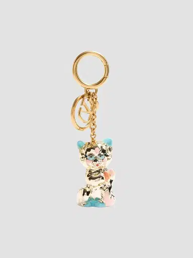 Valentino Garavani Women's Le Chat De La Maison Nylon Bag Charm with Key Ring | Thumbnail 4 Valentino Garavani Women's Le Chat De La Maison Nylon Bag Charm with Key Ring | Thumbnail 4