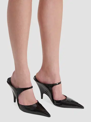 Ferragamo Women's Jasir 95MM Patent Leather Stiletto Mules | Thumbnail 2