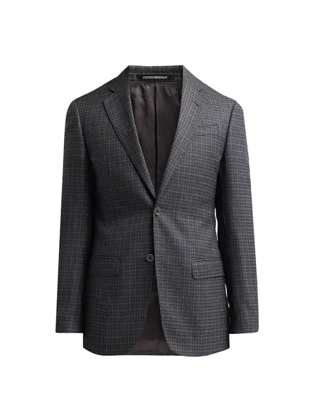 Emporio Armani Men's Blur Box Checked Wool Sport Coat