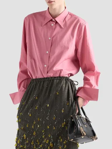 Prada Women's Poplin Shirt | Thumbnail 3 Prada Women's Poplin Shirt | Thumbnail 3