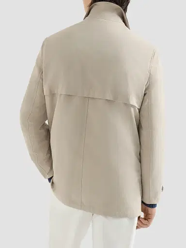 Brunello Cucinelli Men's Water-Resistant Microfiber Outerwear Jacket | Thumbnail 3 Brunello Cucinelli Men's Water-Resistant Microfiber Outerwear Jacket | Thumbnail 3