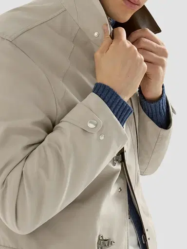 Brunello Cucinelli Men's Water-Resistant Microfiber Outerwear Jacket | Thumbnail 4 Brunello Cucinelli Men's Water-Resistant Microfiber Outerwear Jacket | Thumbnail 4