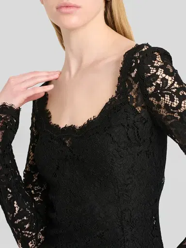 Dolce & Gabbana Women's Lace Scoopneck Mini Dress | Thumbnail 5 Dolce & Gabbana Women's Lace Scoopneck Mini Dress | Thumbnail 5