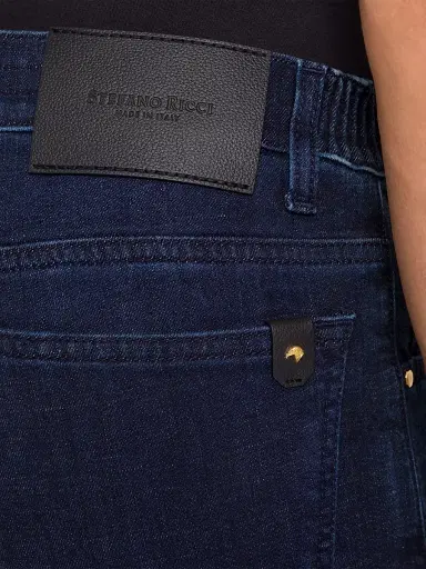 Stefano Ricci Men's Cotton Blend Tapered Jeans | Thumbnail 4