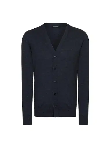 Stefano Ricci Men's Cardigan Sweater with V Collar | Thumbnail 1