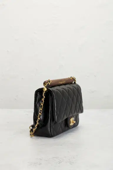 Chanel Chanel Lambskin Small Wenge Wood Flap Bag | Thumbnail 4