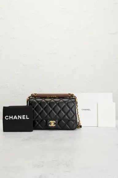 Chanel Chanel Lambskin Small Wenge Wood Flap Bag | Thumbnail 9