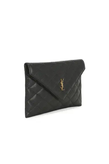 Saint Laurent Grain De Poudre Matelasse Pouch | Thumbnail 3 Saint Laurent Grain De Poudre Matelasse Pouch | Thumbnail 3