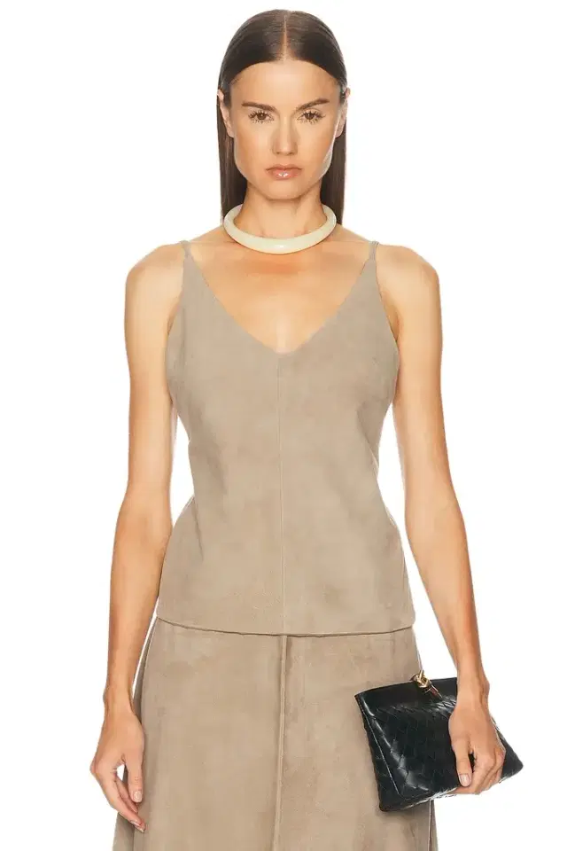 St. Agni Suede Low Back Tie Top