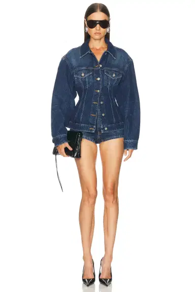 Mugler High Waist Denim Short | Thumbnail 5