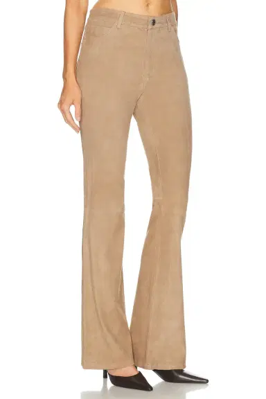 Sprwmn 5 Pocket Micro Suede Flare Pant | Thumbnail 2
