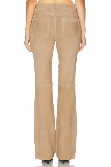 Sprwmn 5 Pocket Micro Suede Flare Pant | Thumbnail 4