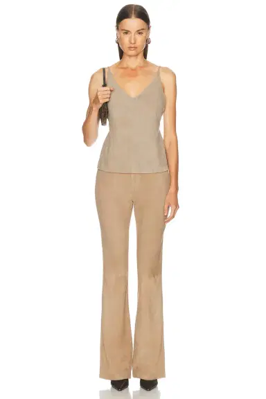 Sprwmn 5 Pocket Micro Suede Flare Pant | Thumbnail 5
