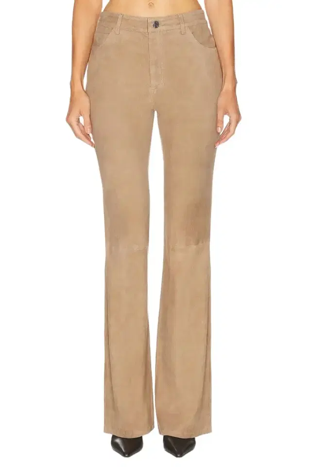 Sprwmn 5 Pocket Micro Suede Flare Pant