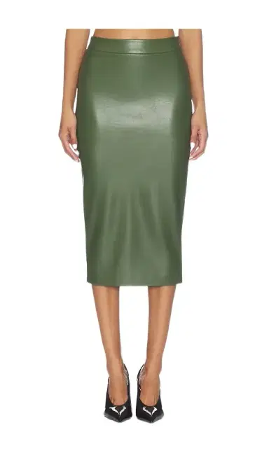Naked Wardrobe Faux Leather Pencil Skirt | Thumbnail 1 Naked Wardrobe Faux Leather Pencil Skirt | Thumbnail 1