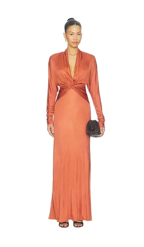 Misha Twist Jersey Longsleeve Dress