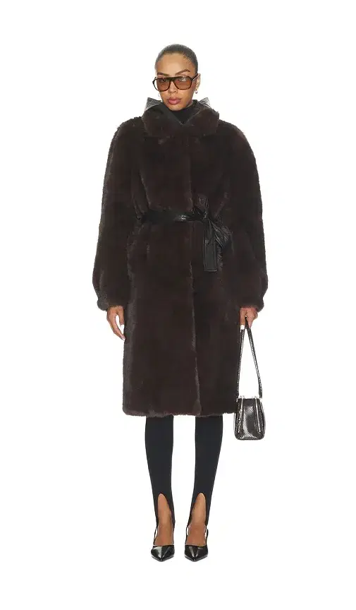 Mimchik Penny Maxi Faux Fur Coat