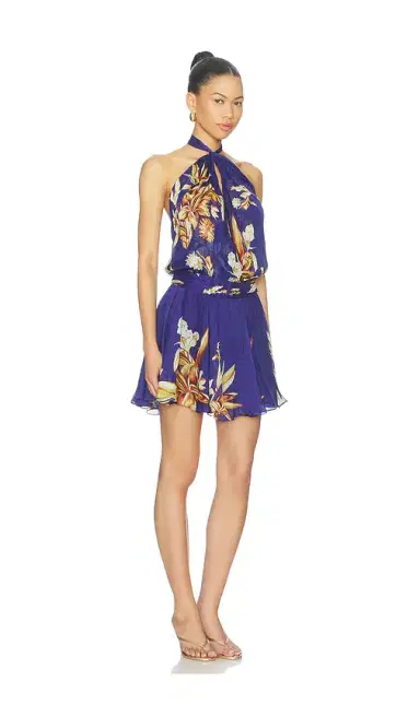 ROCOCO SAND Sash Tie Mini Dress | Thumbnail 2