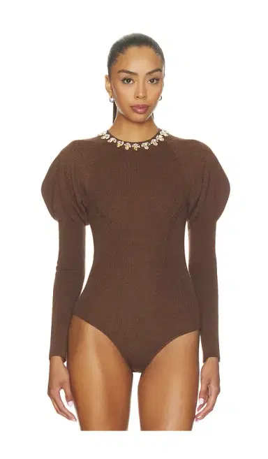 Ulla Johnson Imara Wool Bodysuit With Embellishments | Thumbnail 2